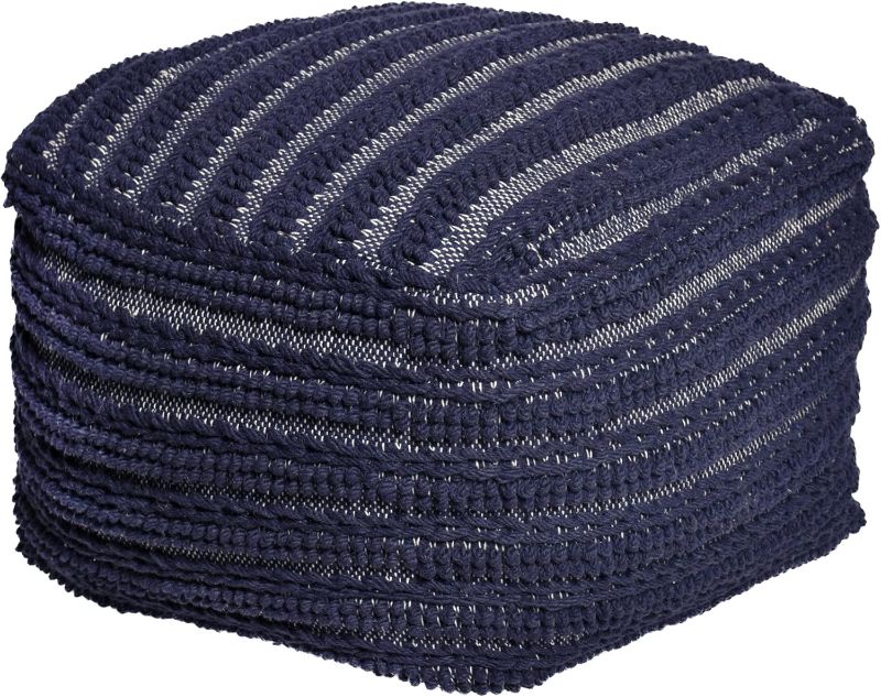 Photo 1 of 
Christopher Knight Home Brady Pouf, Navy Blue
Color:Navy Blue