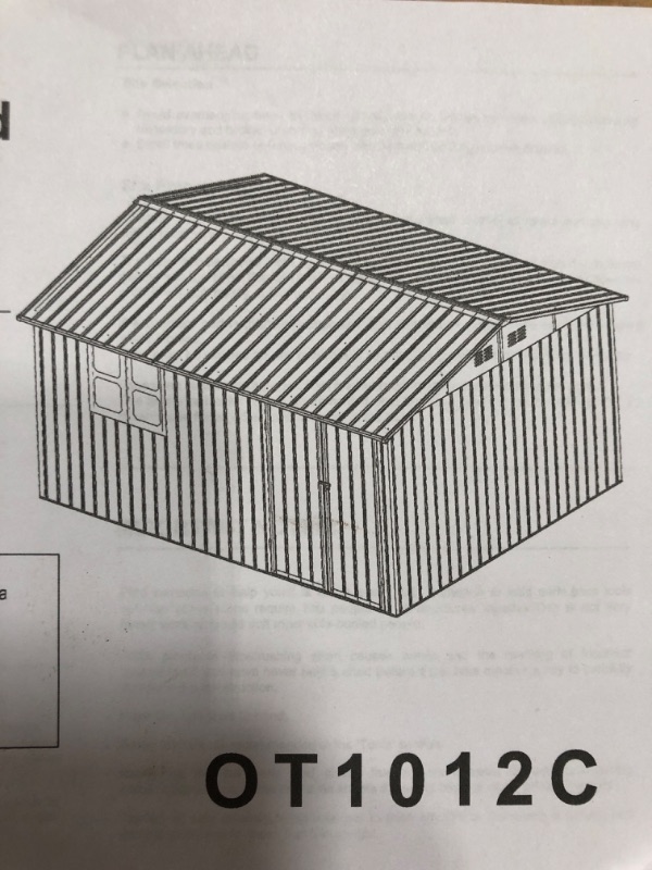 Photo 5 of 
Box 1 & 2 of 3**NOT exact stock photo, use for reference**Metal Garden Shed 10 x 12 Grey Window - Side Door
