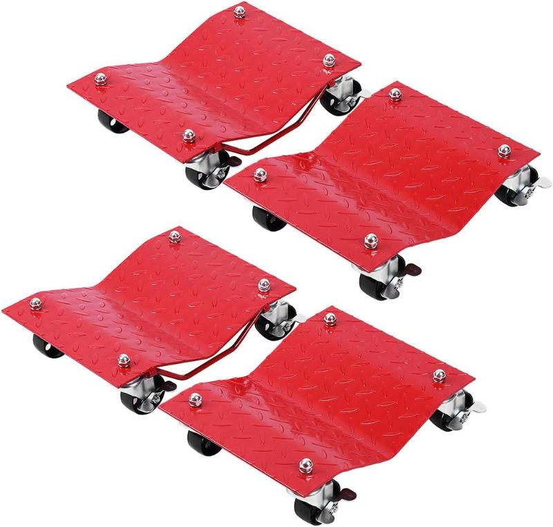 Photo 1 of 
VIVOHOME Heavy Duty Vehicle Mover Dolly of 4 Piece, Wheel Dolly Car Stakes 6000lbs Capacity, Car Roller Dolly Moving Cars, Trucks, Motorcycles, Red
Color:Red