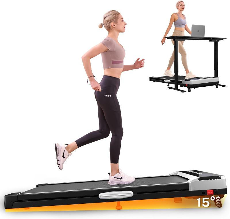 Photo 1 of 
ACTFLAME Walking Pad Treadmill with Incline, Under Desk Treadmills, Portable Treadmill for Home Office, Walking Pad 4 in 1 Treadmill for Walking Running, 2...
Color:White