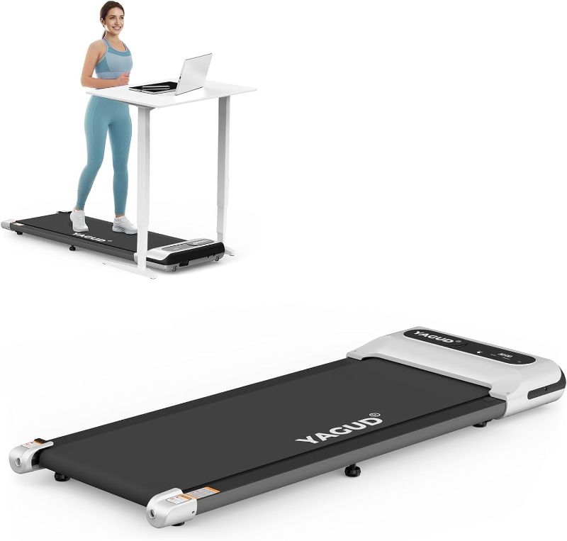 Photo 1 of **PARTS ONLY NON REFUNDABLE**READ NOTES**
Yagud Under Desk Treadmill, Walking Pad for Home and Office, 2.5 HP Portable Walking Jogging Running Machine with Remote Control and LED Display, Sliver

