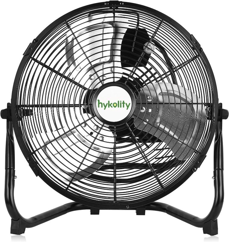 Photo 1 of 
Hykolity 1650 CFM 12" High Velocity Floor Fan, 3-Speed Powerful Airflow Fan with 180-Degree Tilt, Heavy Duty Metal Fan for Home, Bedroom, Residential Use
Color:Black
Size:12 inch