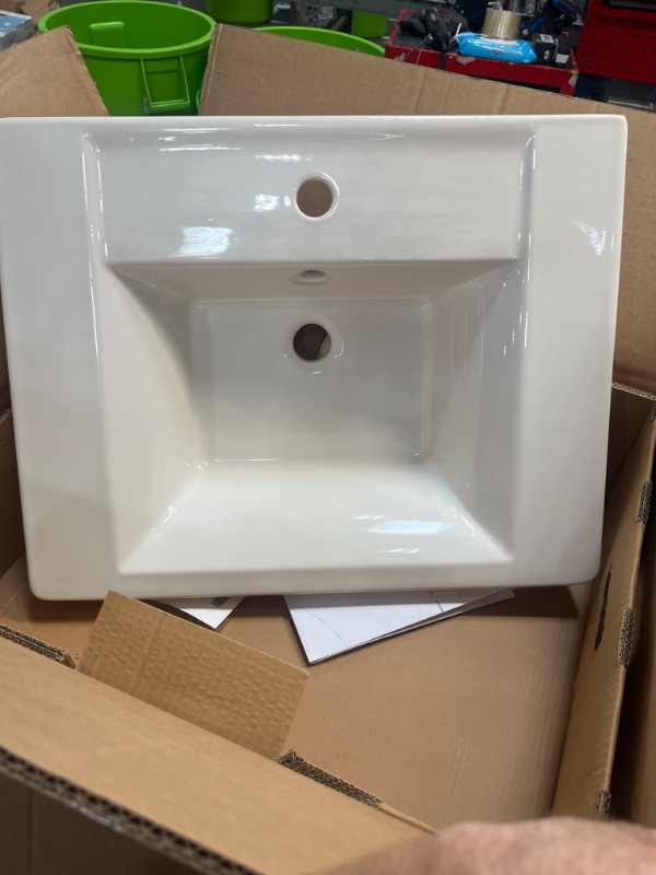 Photo 2 of 
Photo for Reference Only***Color is Different**American Standard Boxe 19.75 in. Center Hole Only Countertop Bathroom Sink in White