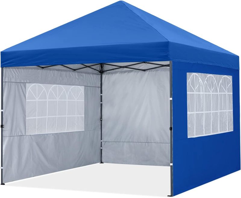 Photo 1 of 
MASTERCANOPY Pop Up Canopy Tent 10x10 with Church Window Sidewalls, Blue
Size:10x10
Color:Blue