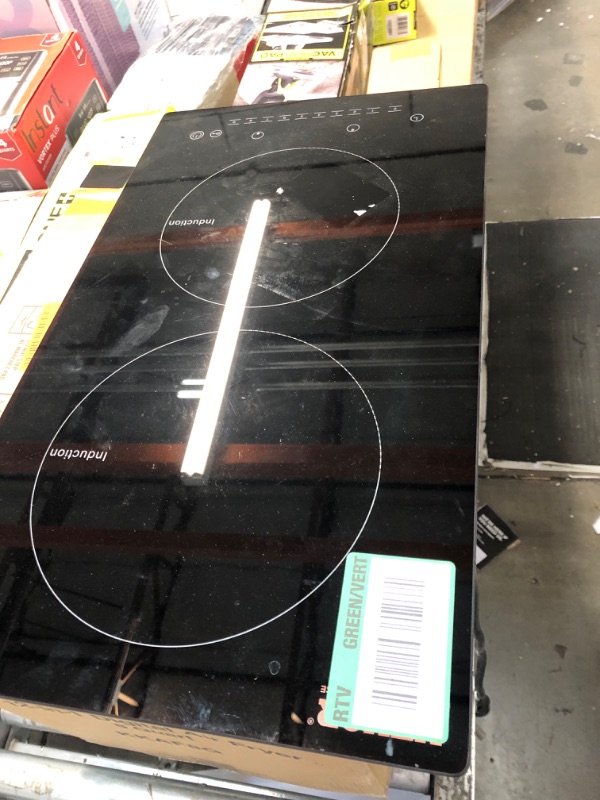 Photo 2 of **NON-REFUNDABLE, PARTS ONLY** VEVOR Electric Cooktop12 in. 2 Burners Induction Stove Top 1800 Watt Built-in Magnetic Cooktop