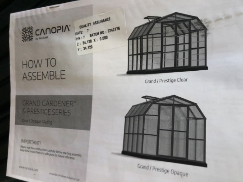 Photo 4 of *FRONT SECTION ONLY*  Rion HG7212 Grand Gardener Greenhouse, 4' x 12', Dark Green
