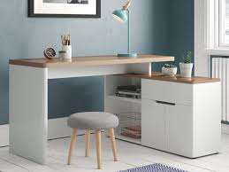 Photo 1 of (Color is different from stock photo) Montana Oak L-Shaped Writing Desk
