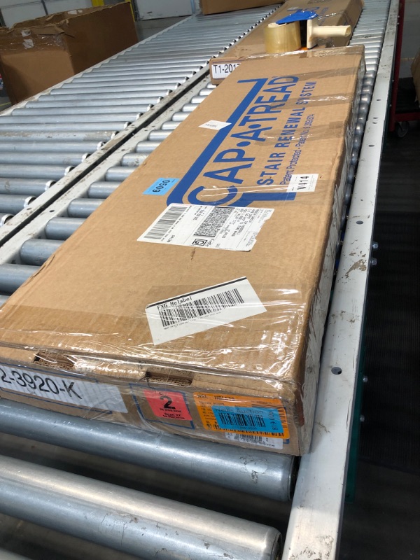 Photo 1 of 2 Pack**Cap A Tread Dusk Cherry 47 in. L x 12.15 in. W x 2.28 in. T Vinyl Stair Tread and Reversible Riser Kit