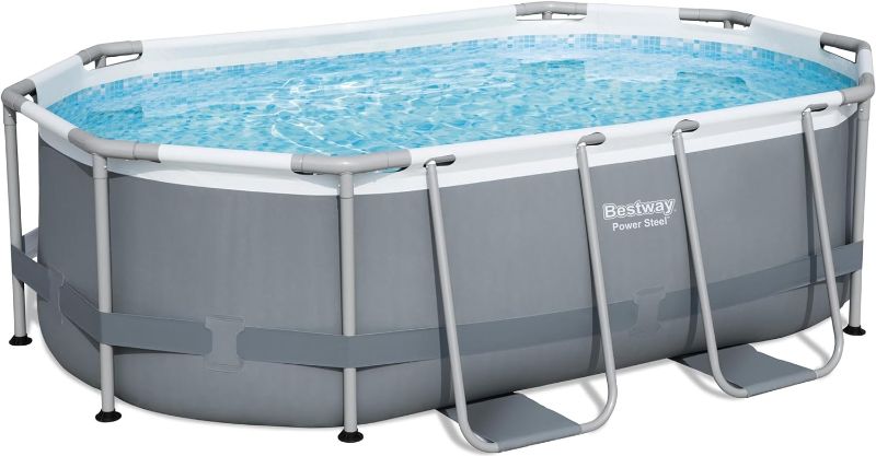 Photo 1 of * MISSING PARTS* Bestway Oval Above Ground Pool Set (10' x 6'7" x 33")| Includes Filter Pump & ChemConnect Dispenser
