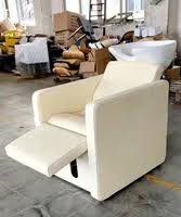 Photo 1 of * MINOR DAMAGE* FOLDING WHITE SHAMPOO CHAIR COMFORT ADJUSTABLE 
