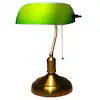 Photo 1 of 
LamQee
15 in. Antique Brass Indoor Adjustable Height Bankers Desk Lamp with Green Glass Shade