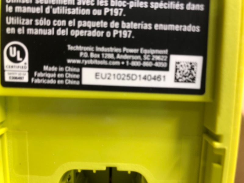 Photo 5 of * MISSING PROPER BATTERY UNABLE TO TEST* RYOBI ONE+ 18-Volt Lithium-Ion Cordless Mister with 2.0 Ah Battery and Charger Included