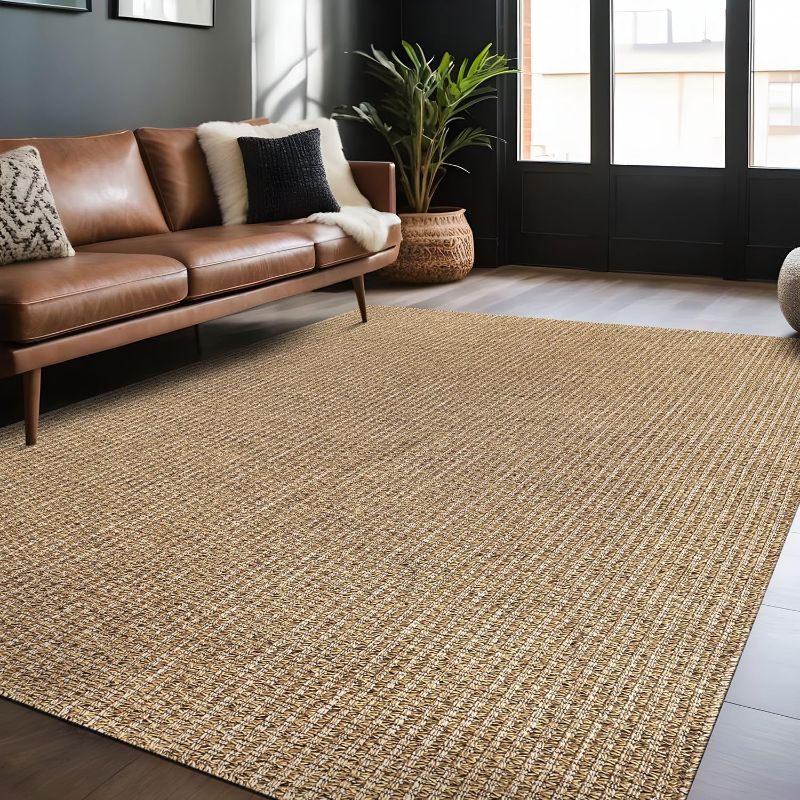 Photo 1 of 
LuuL Home Easy Jute Rugs 5x7 Natural Color Living Room Indoor Outdoor Area Rug for Farmhouse Patio and Kitchen Rug High Traffic Washable Easy to Clean Solid...
Size:5' x 7'
Color:Natural