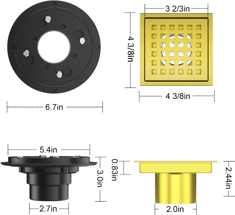 Photo 4 of (READ FULL POST) Oatey® Designline™ Decorative Shower Drains, Brushed Gold