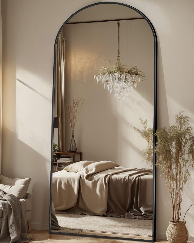 Photo 1 of 
Antok Full Length Mirror Floor Mirror, Oversized Floor Standing Mirror Freestanding Full Body Mirror with Stand for Bedroom, Hanging...
Color:Black
