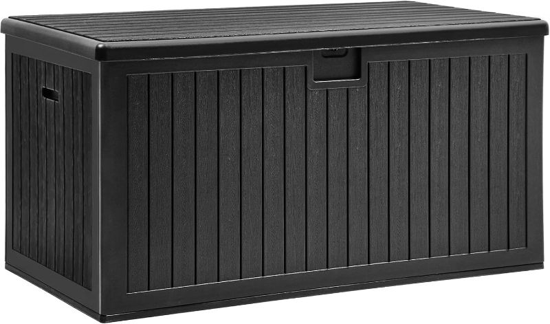 Photo 1 of 
YITAHOME XXL 230 Gallon Large Deck Box,Outdoor Storage for Patio Furniture Cushions,Garden Tools with Flexible Divider,Waterproof,Lockable (Black)
Color:Black
Size:230 Gallon