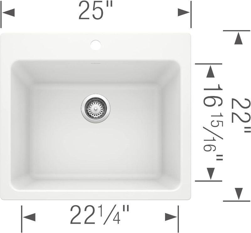 Photo 4 of (READ FULL POST) BLANCO 401927 LIVEN Drop-in or Undermount Laundry Sink **(SEE PHOTOS)**