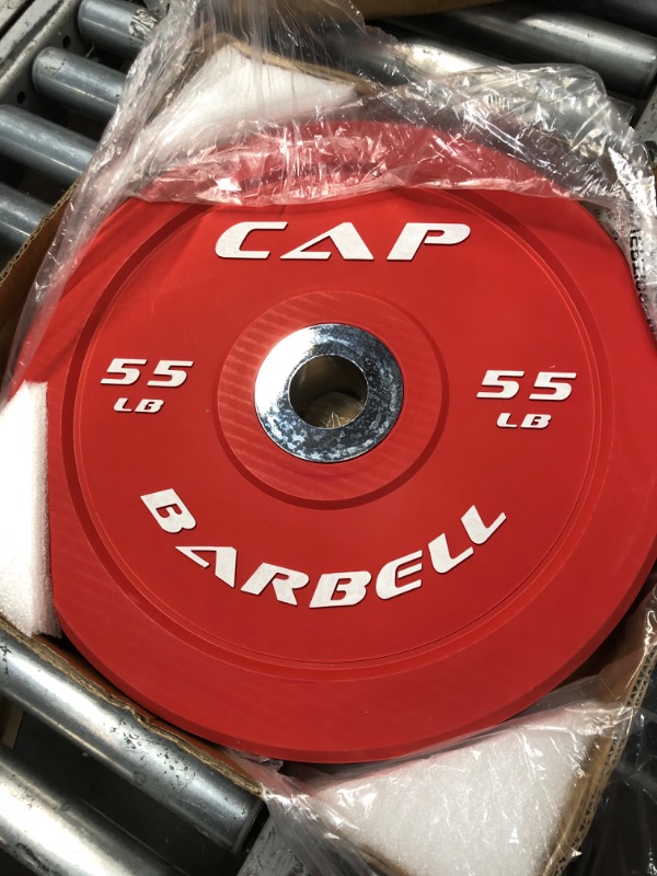 Photo 2 of 
CAP Barbell Best Olympic Bumper Plate, Red, 55 lb Single