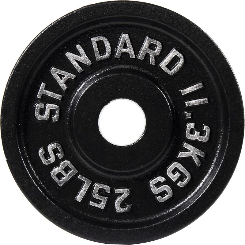 Photo 1 of 
Signature Fitness Cast Iron Plate Weight Plate for Strength Training and Weightlifting, Olympic or Standard, Multiple Sizes