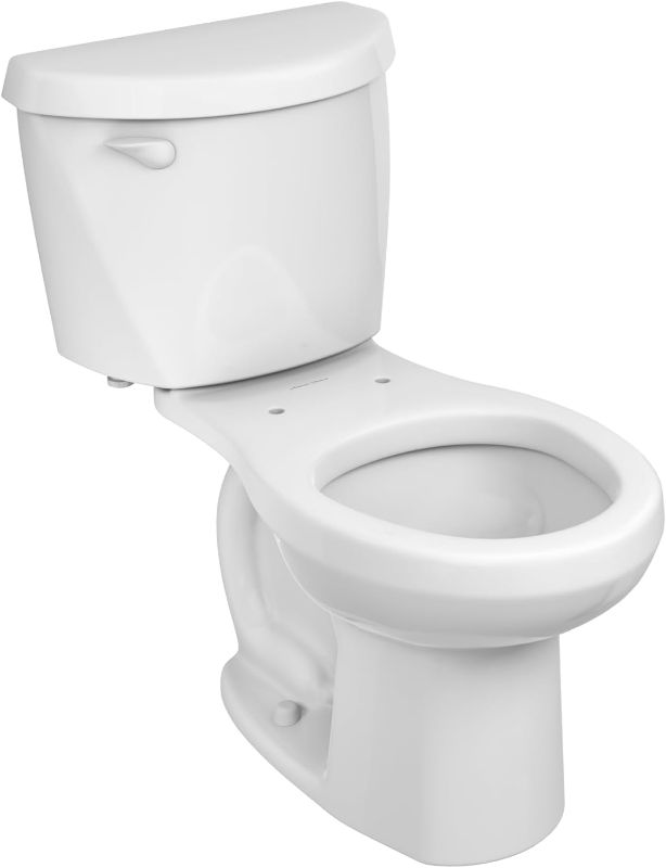 Photo 1 of 
Box 1 of 2**American Standard 250DA104.020 Colony 3 Two-Piece Toilet, Round Front, Standard Height, White, 1.28 gpf
Size:Standard Height
Style:Round
Pattern Name:Bowl