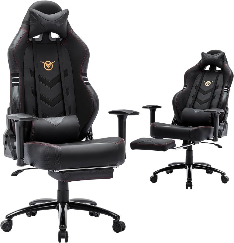 Photo 1 of 
Big and Tall Gaming Chair with Footrest 350lbs-Racing Computer Gamer Chair, Ergonomic High Back PC Chair with Wide Seat, Reclining Back, 3D Armrest for...
Color:Black 1