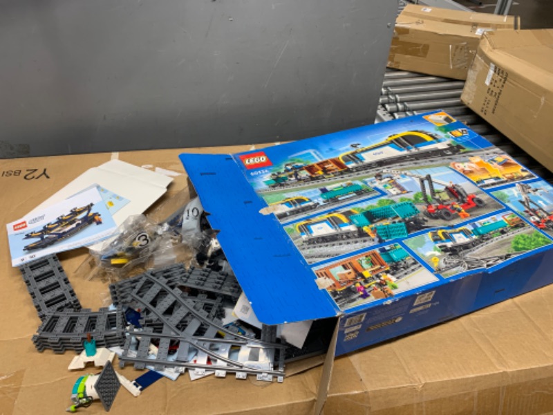 Photo 2 of **NONREFUNDABLE**FOR PARTS OR REPAIR**SEE NOTES**
LEGO City Freight Train Set, 60336 Remote Control Toy for Kids Aged 7 plus with Sounds, 2 Wagons, Car Transporter, 33 Track Pieces and 2 EV Car Toys Standard Packaging