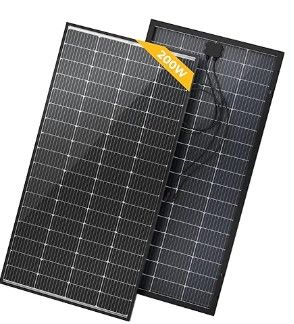 Photo 1 of **ONLY ONE** BougeRV 200 Watts Bifacial Solar Panel 10BB Cell, 23% High Conversion Rate, Work with 12 Volts Charger for RV Camping Home Boat Marine Off-Grid (1 PCS)
