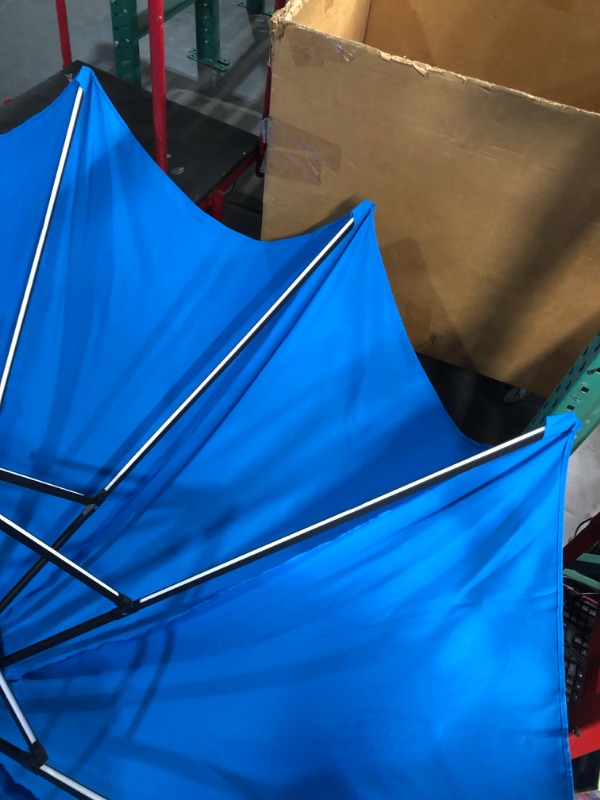 Photo 1 of ***USED - DIRTY - UNABLE TO VERIFY FUNCTIONALITY***
BLUU 9 Foot Patio Umbrella, Blue Color, with Lighting