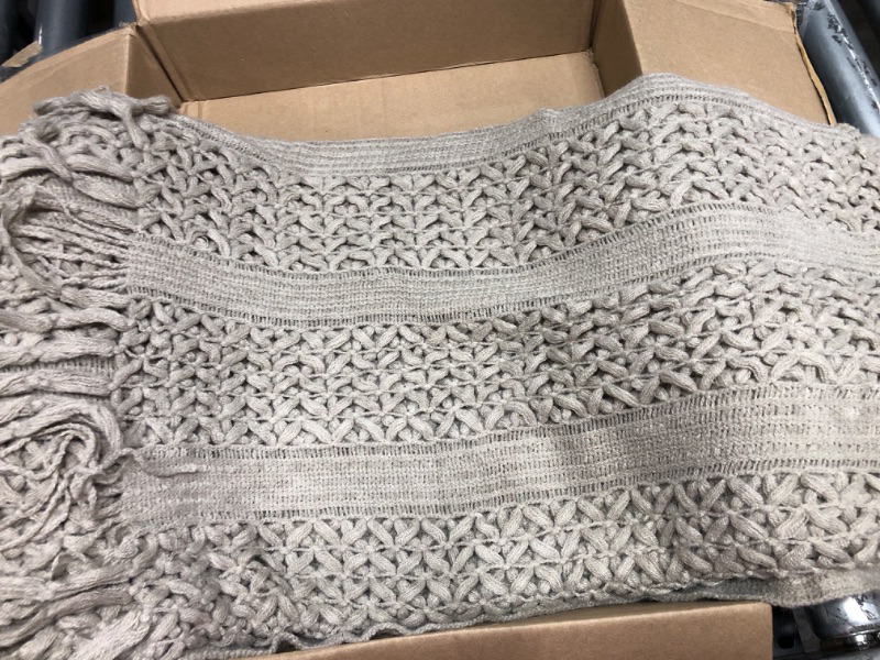 Photo 2 of (READ FULL POST) Throw Blanket - Highgrove - Cantal - Light Grey