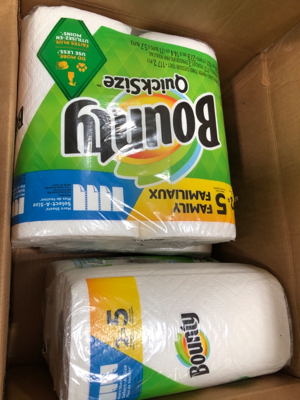 Photo 2 of ***SEE NOTES***
Bounty Quick Size Paper Towels, White, 6 Family Rolls = 20 Regular Rolls 6 Count White