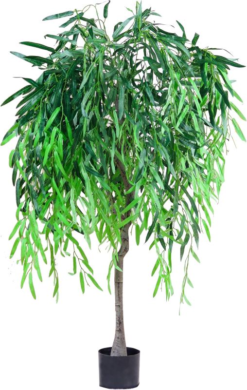 Photo 1 of **MAY NOT BE EXACT SAME AS STOCK PHOTO** Artificial Willow Tree Green Color Silk Plants for Indoor Outdoor Home Wedding Party Opening Shopping Mall Restaurant Décor