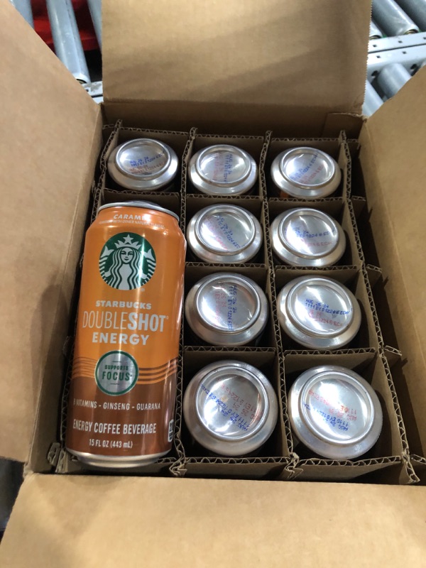 Photo 2 of ***NON REFUNDABLE***(EXP DATE: AUGUST 26 2024) 
Starbucks Doubleshot Energy Drink Coffee Beverage, Caramel, Iced Coffee, 15 fl oz Cans (12 Pack) (Packaging May Vary) Caramel 15 Fl Oz (Pack of 12)