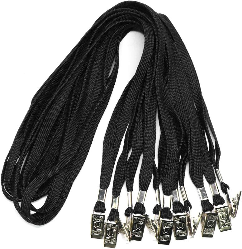 Photo 1 of 
Badge Lanyards Neck Bulk Cruise Lanyards Black Lanyard with Clip for ID Card Name Tags Badge Holders (Black, 50 Pack)