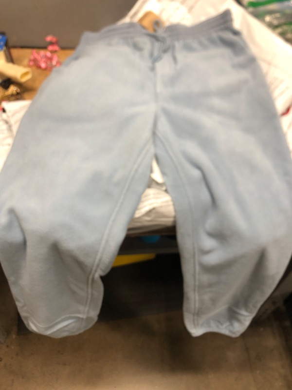 Photo 1 of AMAZON MENS FUZZY SWEATPANTS WITH POCKETS  LIGHT BLUE M 