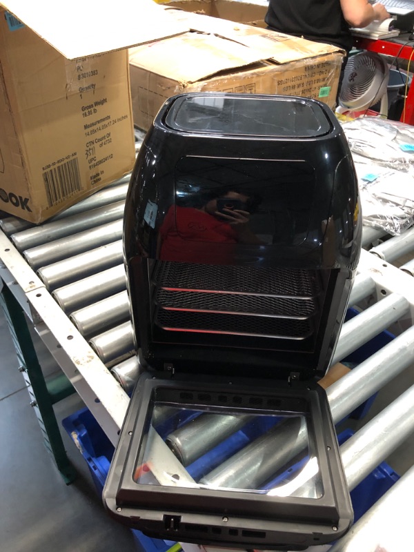 Photo 6 of ***USED - GIVES OFF ERROR - SEE PICTURES***
CHEFMAN Multifunctional Digital Air Fryer+ Rotisserie, Dehydrator, Convection Oven, 17 Touch Screen Presets Fry, Roast, Dehydrate, Bake, XL 10L Family Size, Auto Shutoff, Large Easy-View Window, Black