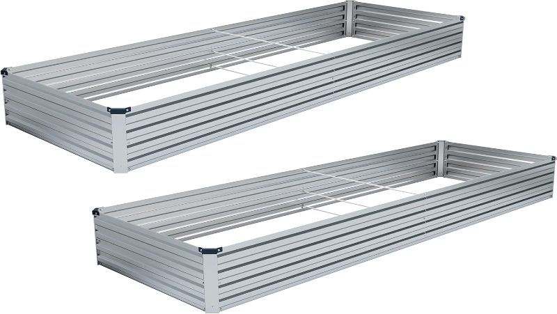 Photo 1 of  picture for reference only
2pcs 8x4x1FT Galvanized Raised Garden Bed-Outdoor Planter Box for Vegetables-Metal Garden Bed,Square Raised Bed for Herb Flower 4 x 3 x 1
