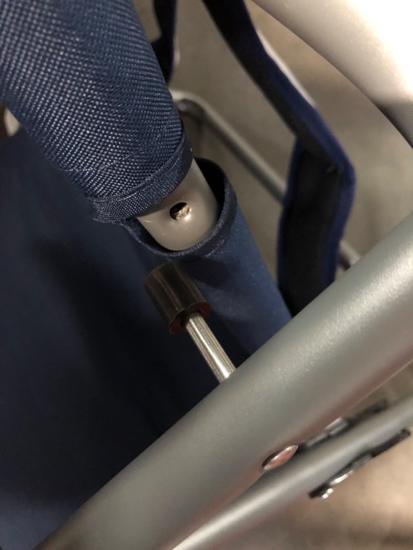 Photo 7 of ***DAMAGED - FRAME BROKEN - SEE PICTURES***
Sport-Brella SunSoul Folding Light-Weight Backpack Beach Chair,Cup Holders|Arm Rest|Foldable, Aluminum, Navy