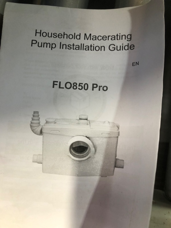 Photo 5 of 850watt Macerator Pump for Basement Upflush System, Macerating Toilet Pump with 4 Water Inlets & 2 Outlets for Kitchen/Sink/Basin/Toilet Waste Water Disposal Sewage Sump Pump, 36ft Vertical Pumping