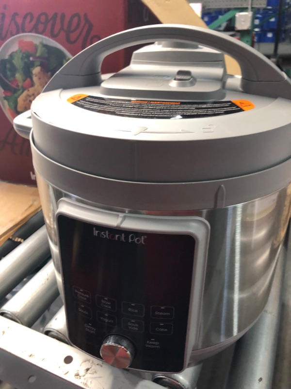 Photo 4 of **LID BROKEN**
Instant Pot Duo Plus, 6-Quart Whisper Quiet 9-in-1 Electric Pressure Cooker, Slow Rice Steamer, Sauté, Yogurt Maker, Warmer & Sterilizer, Free App with 800+ Recipes, Stainless Steel 6QT