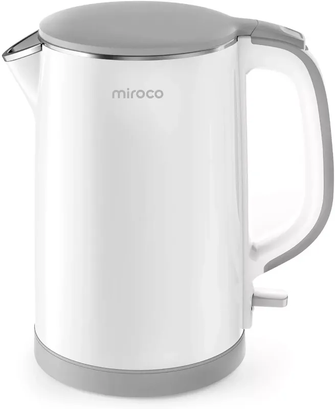 Photo 1 of **BLACK NOT WHITE** Miroco 1.5L MI-EK003 Double Wall Quiet Quick Electric Kettle BLACK