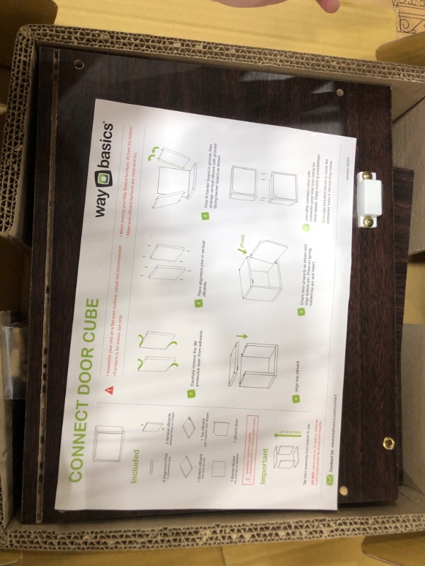 Photo 2 of (READ FULL POST) Way Basics Closet Organizer and Storage - Modular Connect Door Cube (Tool-free Assembly) Espresso Wood Grain