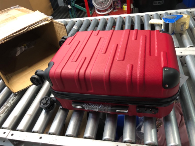 Photo 4 of ***USED - DEFAULT CODE IS 0-0-0***
Coolife Luggage Suitcase Carry-on Hardside Travel Luggage TSA Lock Spinner Telescopic Handle red S(20in_carry on)