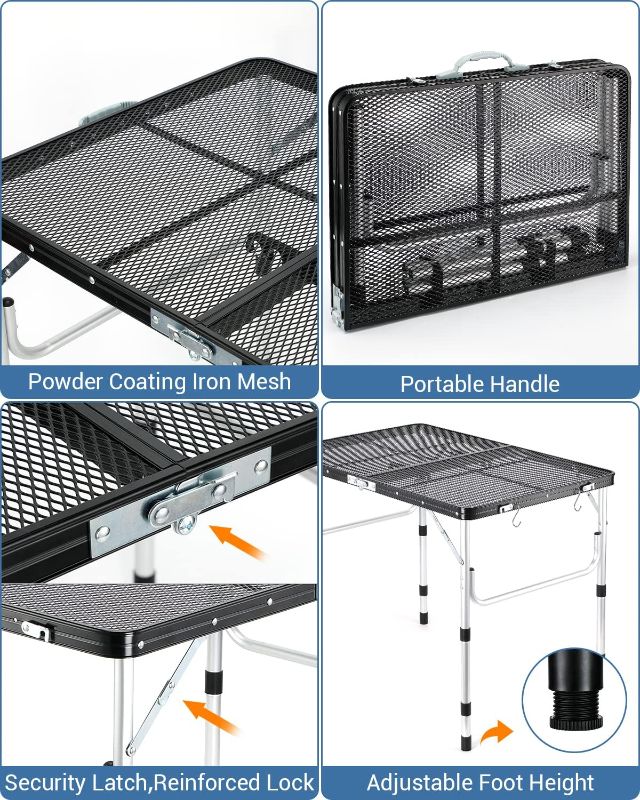 Photo 4 of (READ FULL POST) Sportneer Grill Table for Outside, 18" x 24" (Black)
