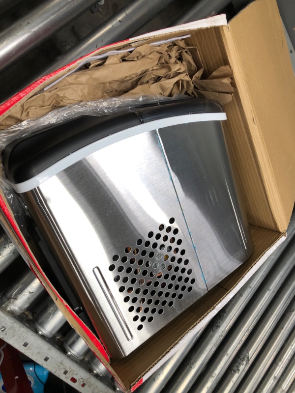 Photo 1 of Frigidaire EFIC103-AMZ-SC Counter Top Maker with Over-Sized Ice Bucket, Stainless Steel, Self Cleaning Function, Heavy Duty, Stainless Stainless Ice Maker