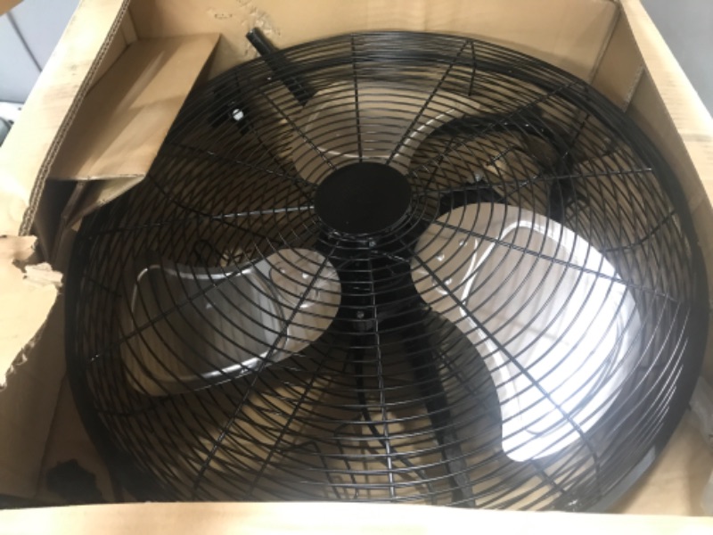 Photo 2 of ***USED - DAMAGED - SEE COMMENTS***
Amazon Basics 20-Inch High-Velocity Industrial Floor Fan with 3 Speeds, Metal Construction and Aluminum Blades, Ideal for Industrial & Commercial Spaces, 125W, Black, 9.45"D x 23.43"W x 23.82"H
