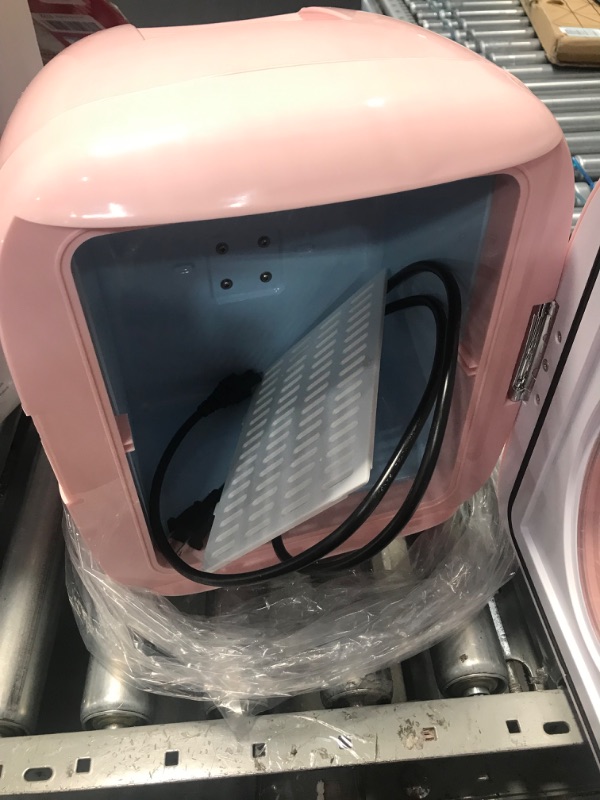 Photo 3 of (READ FULL POST) Frigidaire EFMIS462 Retro 12-Can Mini Personal Fridge Portable Cooler for Car, Office, Bedroom, Dorm Room, or Cabin, 11.22"D x 12.6"W x 12.6"H, Pink Pink Cooler