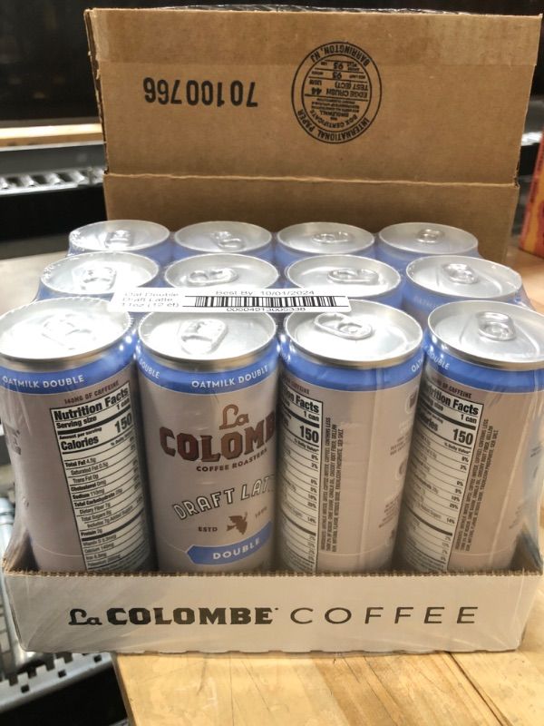 Photo 2 of ***EXPIRES 09-10-2024***
La Colombe Coffee, Oatmilk Double Latte, 11 fl oz Cans (Pack of 12), Coffeehouse Quality Cold Brew, Specialty Grade Coffee Beans, Ready-to-Drink On-the-Go