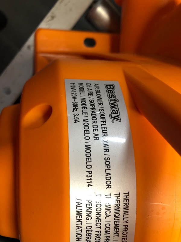 Photo 3 of ***USED - POWERS ON - UNABLE TO TEST FURTHER - SEE PICTURES***
Inflatable House Blower IPX4 Air Blower for Inflatables, ETL, GFCI Plug, Perfect for Inflatable Bouncer Blower, Jumper, Bouncy Castle Orange