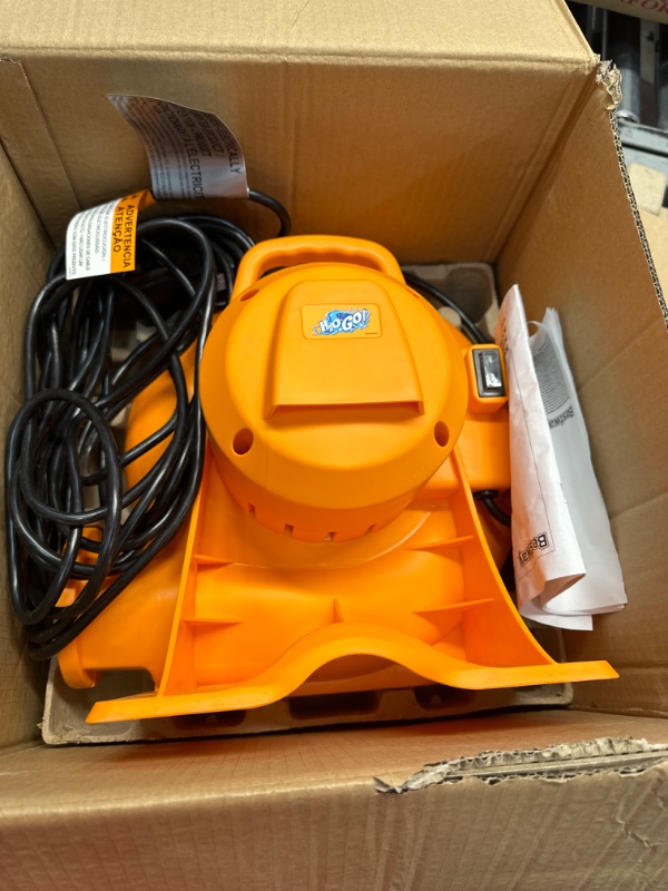 Photo 1 of ***USED - POWERS ON - UNABLE TO TEST FURTHER - SEE PICTURES***
Inflatable House Blower IPX4 Air Blower for Inflatables, ETL, GFCI Plug, Perfect for Inflatable Bouncer Blower, Jumper, Bouncy Castle Orange