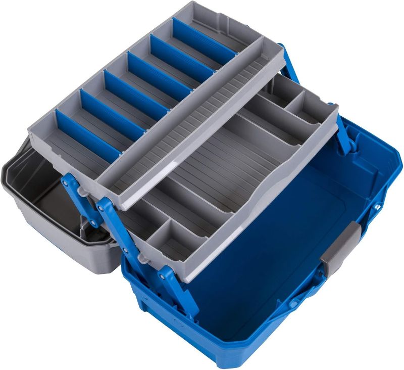 Photo 1 of ***STOCK PHOTO REFERENCE ONLY***Flambeau Outdoors 6382TB 2-Tray - Classic Tray Tackle Box - Blue/Gray
